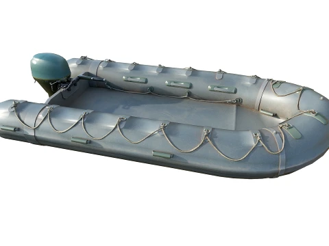Motor Rubber Boat 3D Model