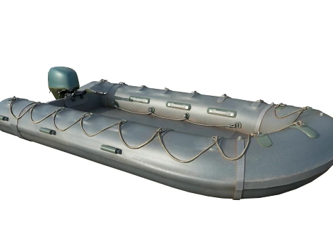 Motor Rubber Boat 3D Model