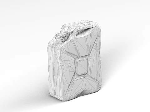 Aluminum jerrycan 3D Model