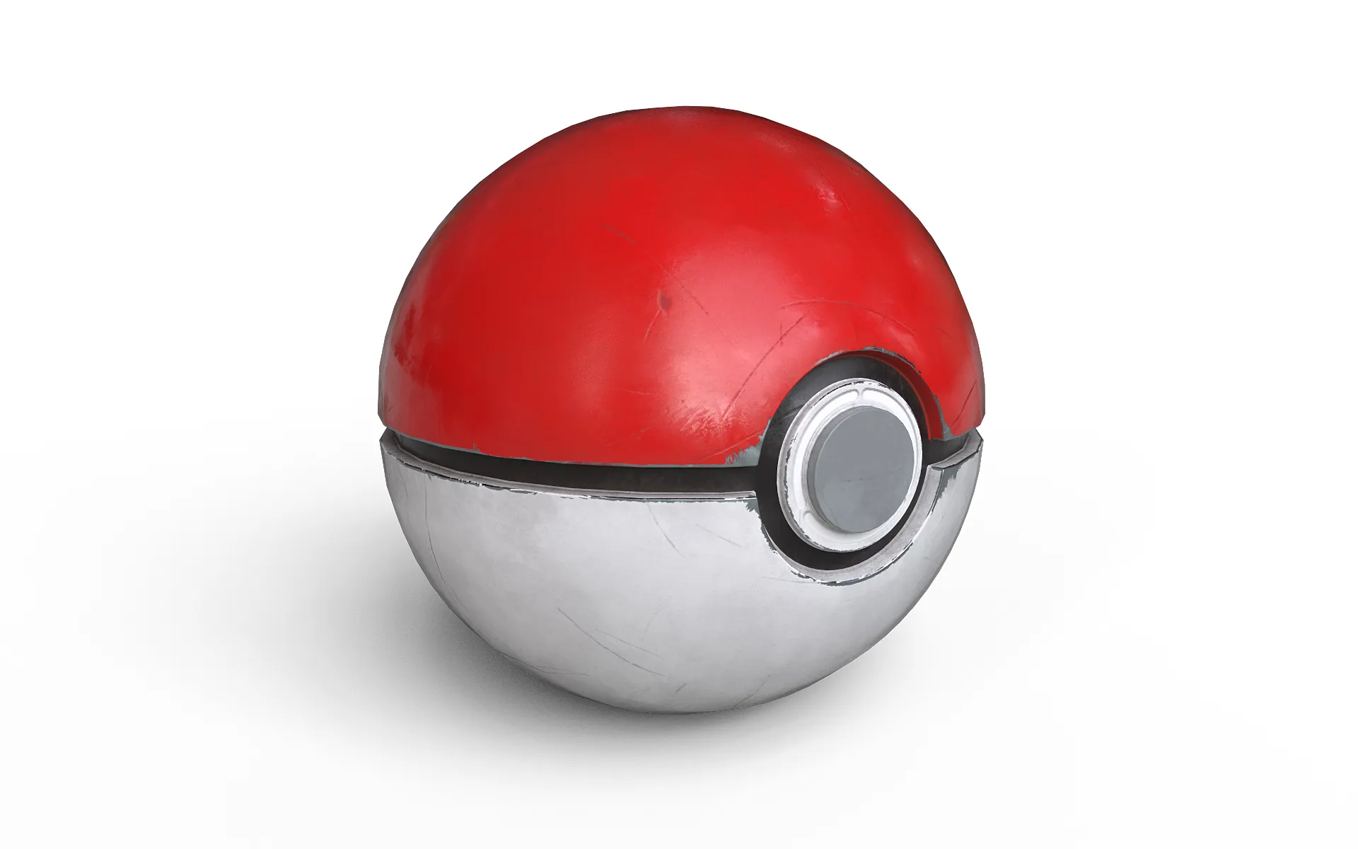 Pokeball 3D Model .c4d .max .obj .3ds .fbx .stl .blend 
