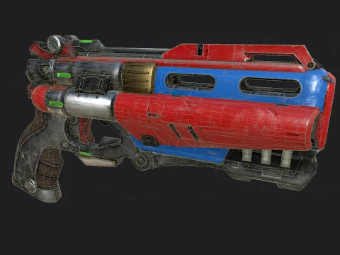 Pistola de fic&ccedil;&atilde;o cient&iacute;fica Modelo 3D