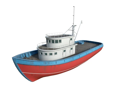 Oude boot vissen v4 3D Model