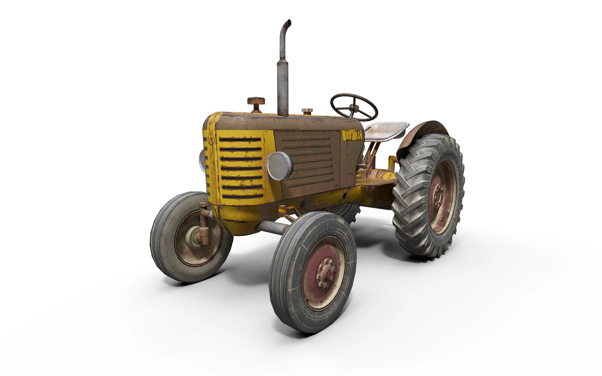 Farm Traktor 3D Model .c4d .max .obj .3ds .fbx .stl .blend 