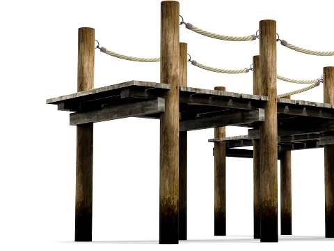 Old Wooden pier 3D Model