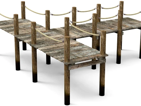 Old Wooden pier 3D Model