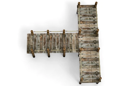 Old Wooden pier 3D Model