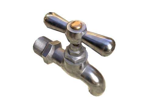 Water tap metal 3D Model