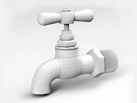 Water tap metal 3D Model