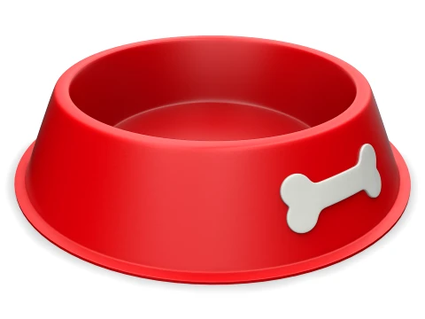 Plastic Dog Bowl 3D Model