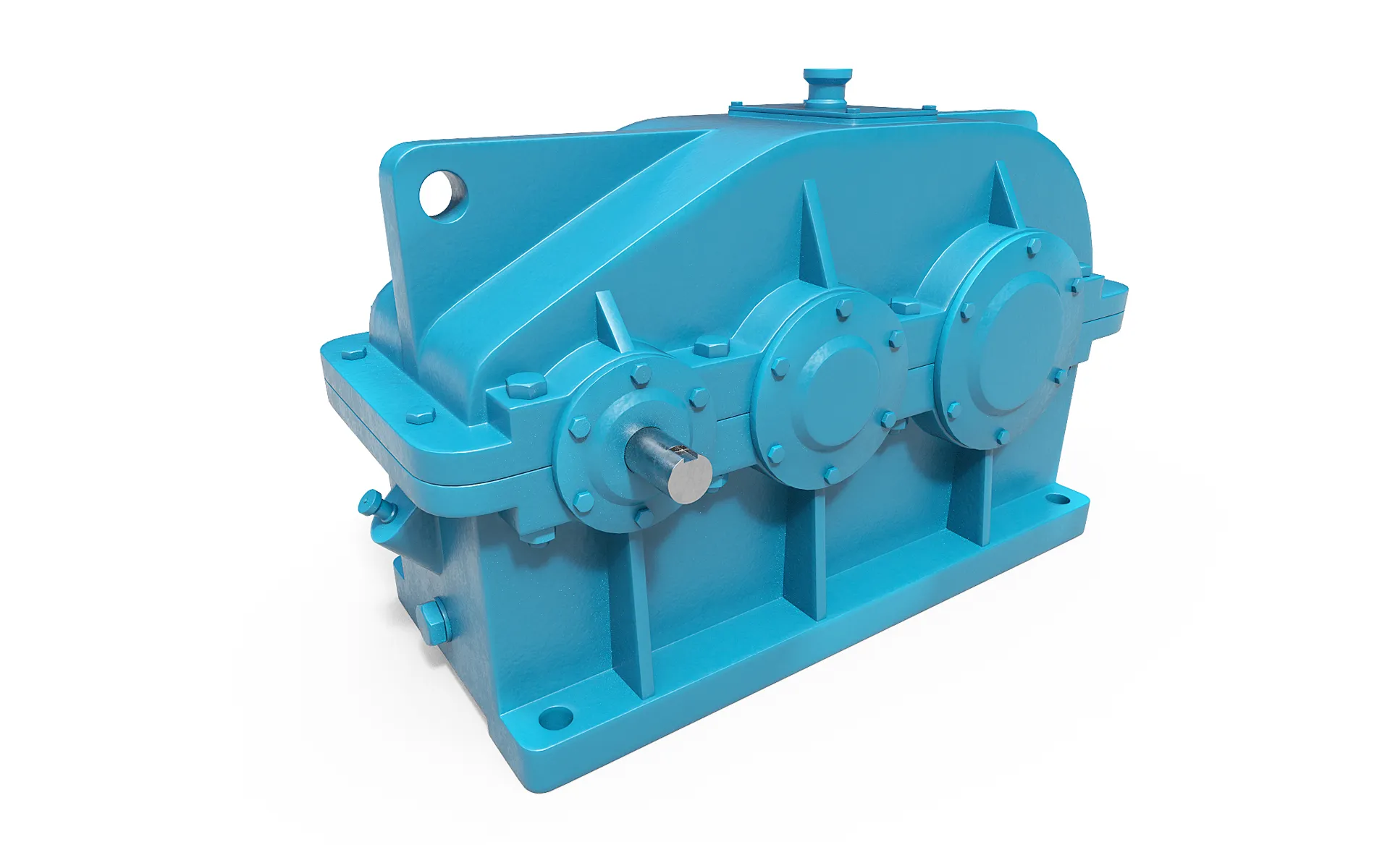 Industrial gearbox v2 3D Model .c4d .max .obj .3ds .fbx .stl .blend 