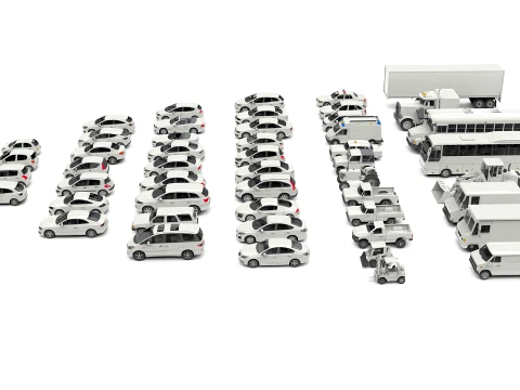 Complete Vehicle Pack 50 cars 3D Model