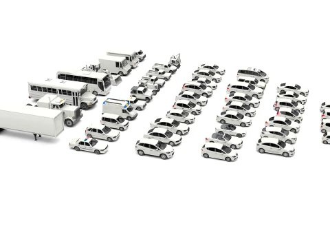 Complete Vehicle Pack 50 cars 3D Model