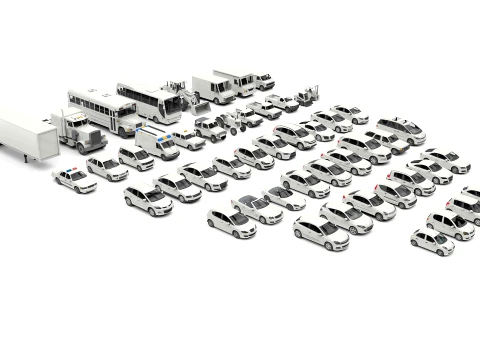 Complete Vehicle Pack 50 cars 3D Model