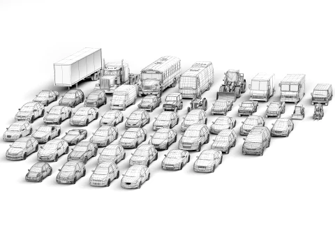 Complete Vehicle Pack 50 cars 3D Model