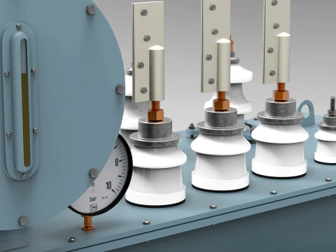 Oil Power Transformer 3D Model