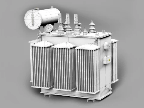 Oil Power Transformer 3D Model