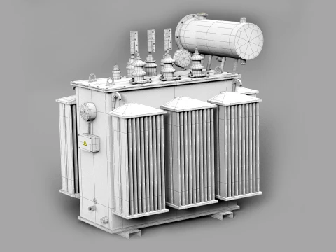 Oil Power Transformer 3D Model