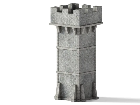 Old Watch Tower 3D Model