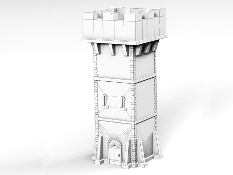 Old Watch Tower 3D Model