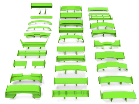 Spoilers Pack 3D Model