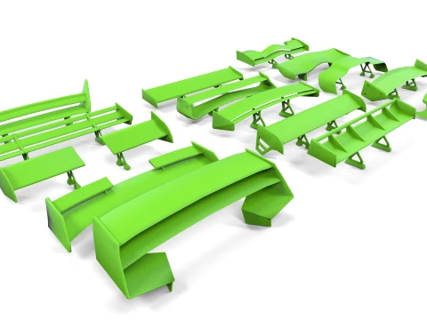 Spoilers Pack 3D Model