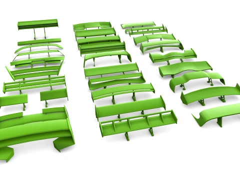 Spoilers Pack 3D Model