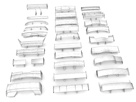 Spoilers Pack 3D Model