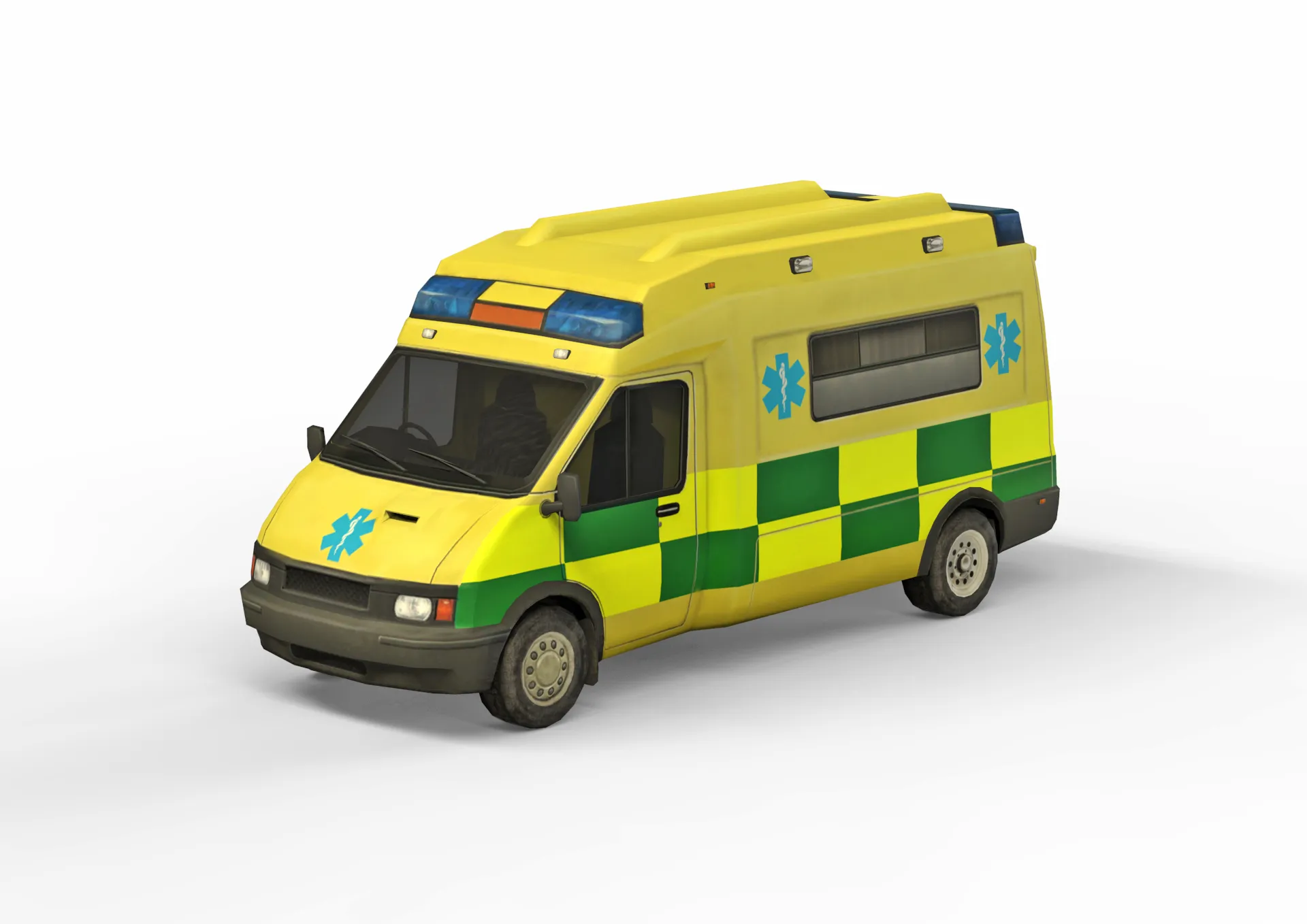 Medical car 3D Model .c4d .max .obj .3ds .fbx .stl .blend 