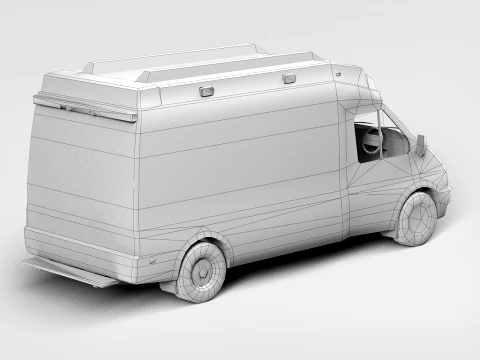 Medical car 3D Model