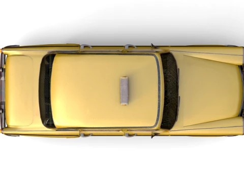 Retro Taxi Cab 3D Model