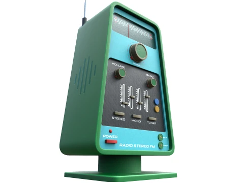 Vintage Radio 3D Model