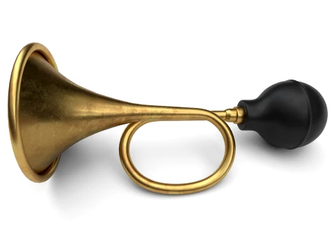 Vintage Vehicle Horn 3D Model