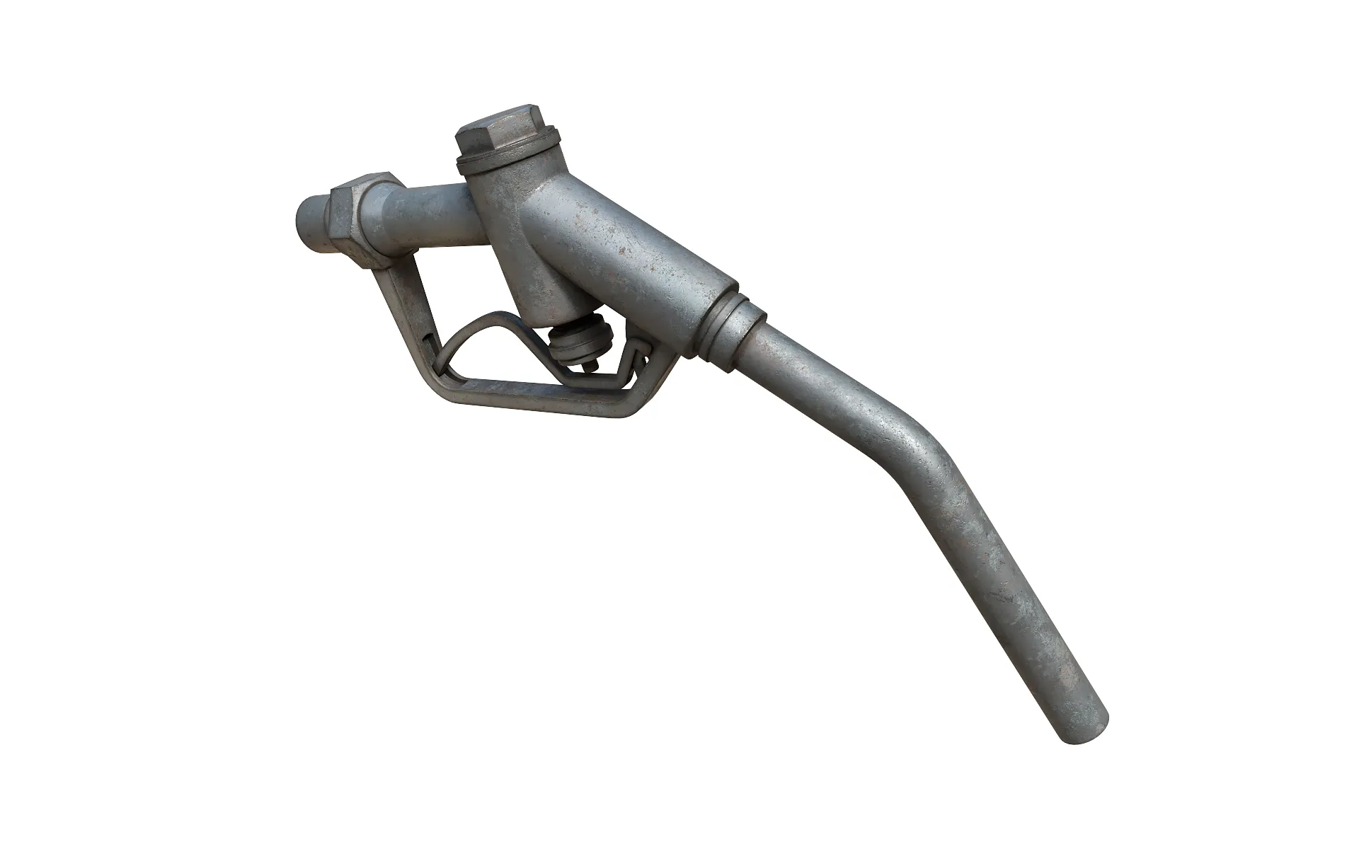 Rust Vintage Fuel Nozzle 3D Model .c4d .max .obj .3ds .fbx .stl .blend 