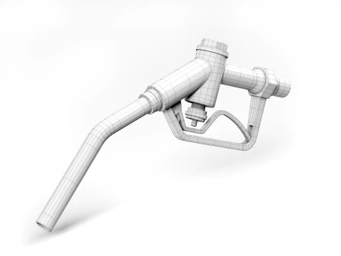 Rust Vintage Fuel Nozzle 3D Model