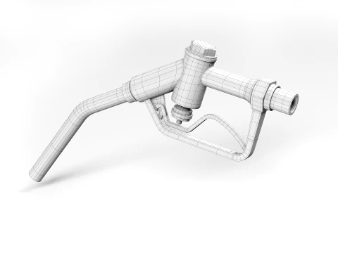 Rust Vintage Fuel Nozzle 3D Model