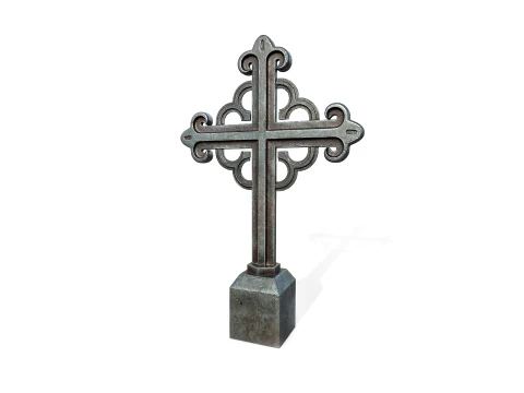 Metalic grave cross 3D 모델