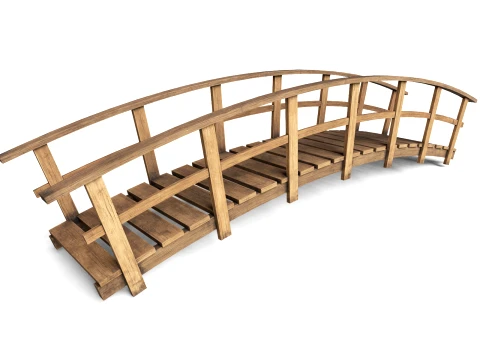 Wooden Bridge Model 3D