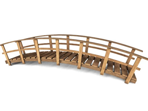 Wooden Bridge 3D Model