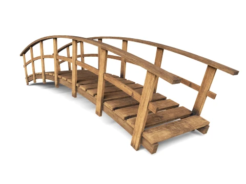 Wooden Bridge 3D Model
