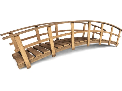Wooden Bridge 3D Model