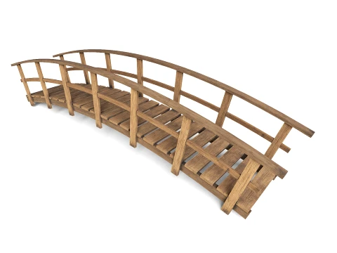 Wooden Bridge 3D Model