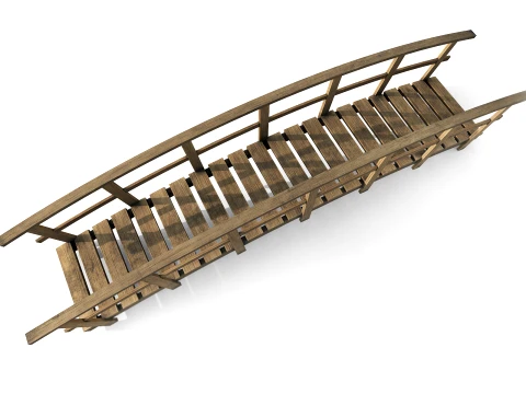 Wooden Bridge 3D Model