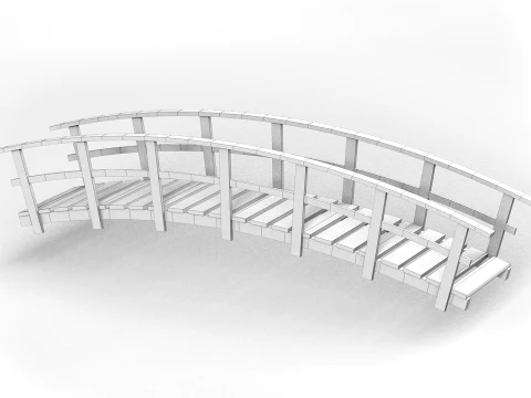 Wooden Bridge 3D Model