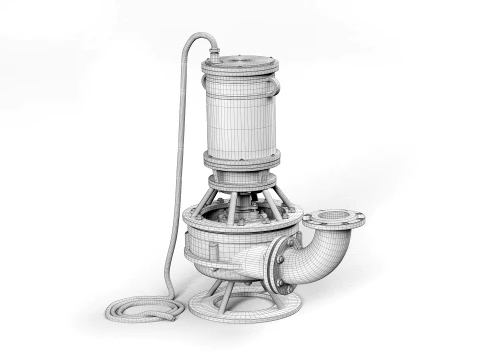 Submersible High Pressure Pump 3D Model