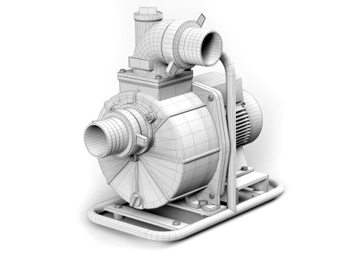 Electric Water Transfer Pump 3D Model