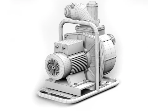 Electric Water Transfer Pump 3D Model