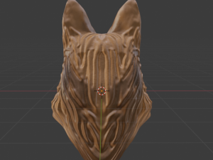 dog head - german shepherd Model 3D