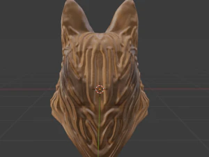 dog head - german shepherd 3D Model