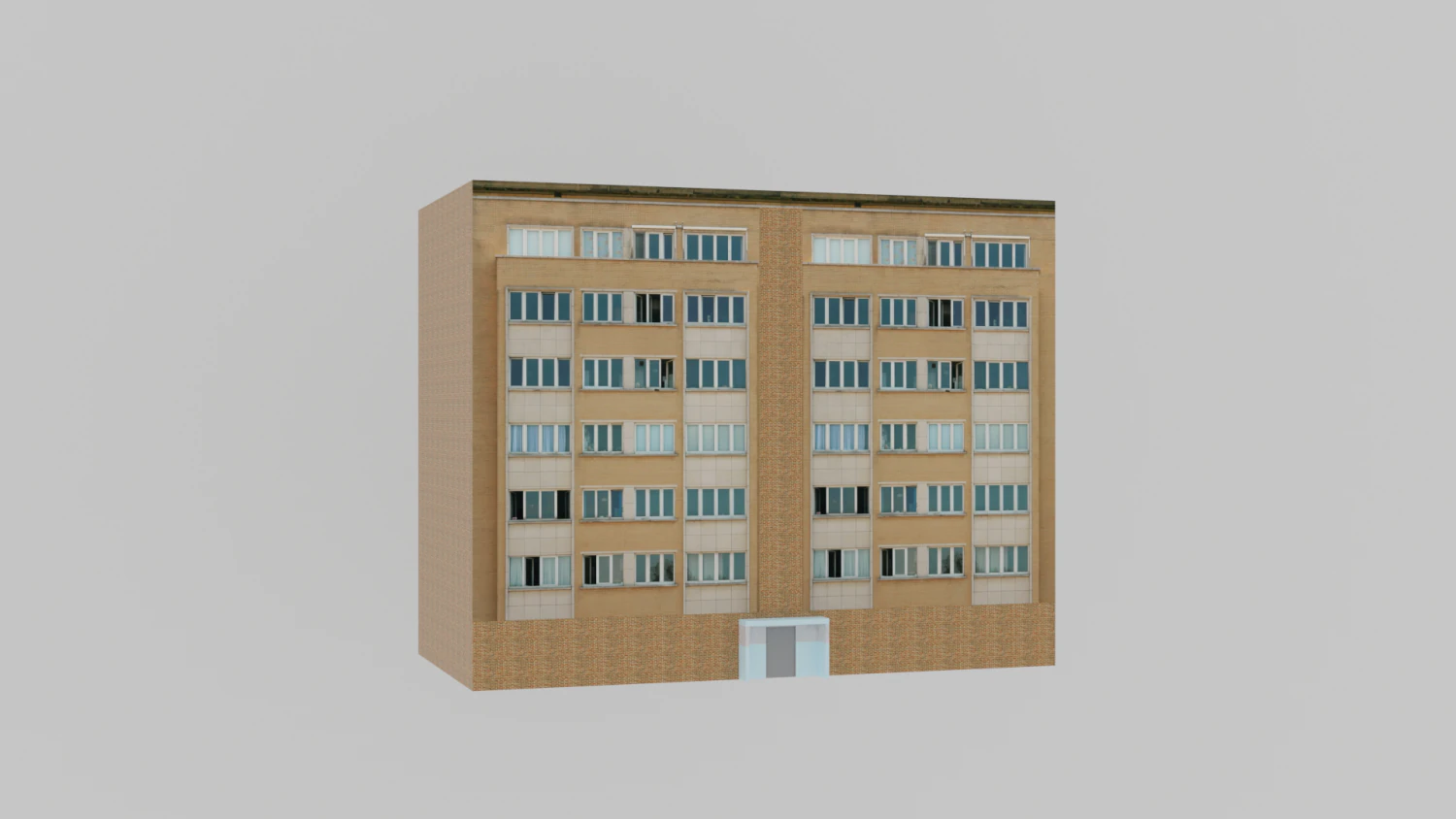 brick house 3D Model .c4d .max .obj .3ds .fbx .stl .blend 
