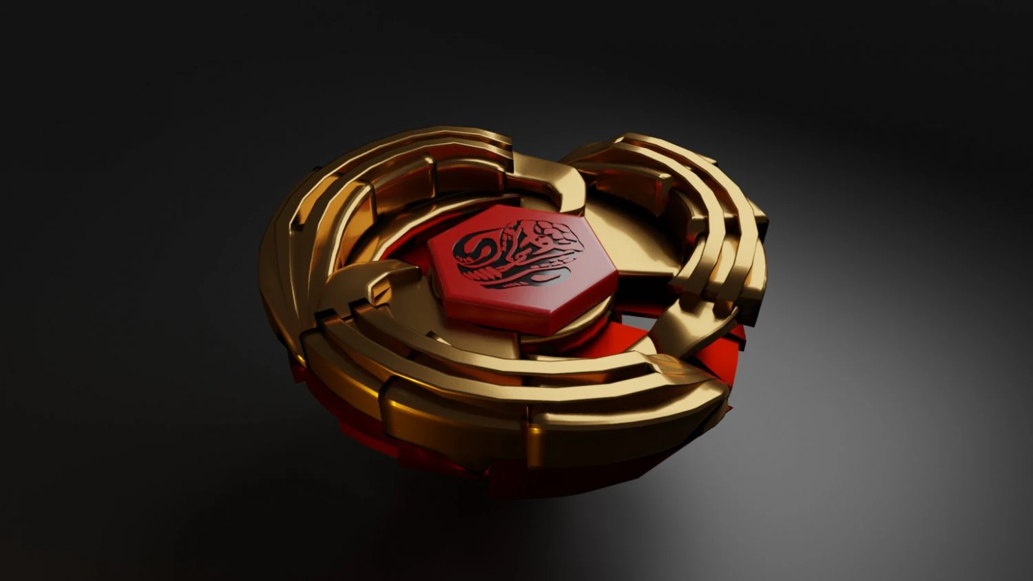 beyblade gold 3D Model .c4d .max .obj .3ds .fbx .stl .blend 